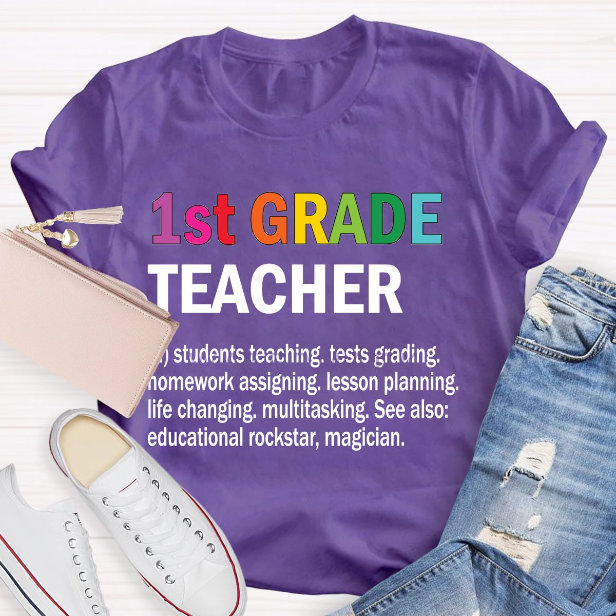 Personalized Grade Teachers Defination T-Shirt