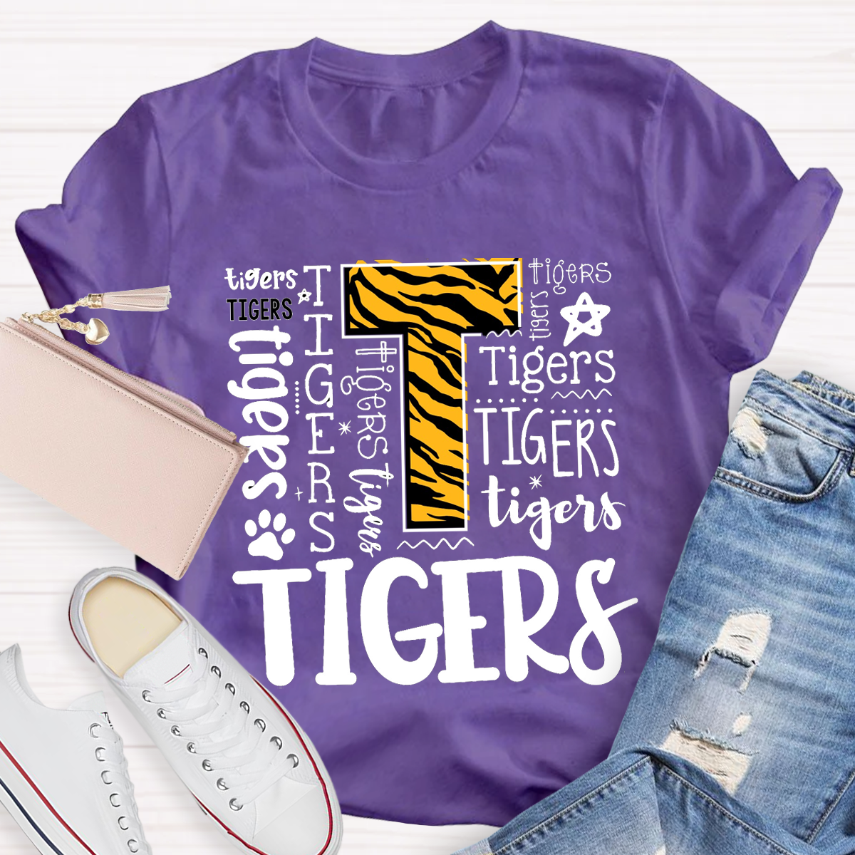 Funny Tigger Text Teacher T-Shirt