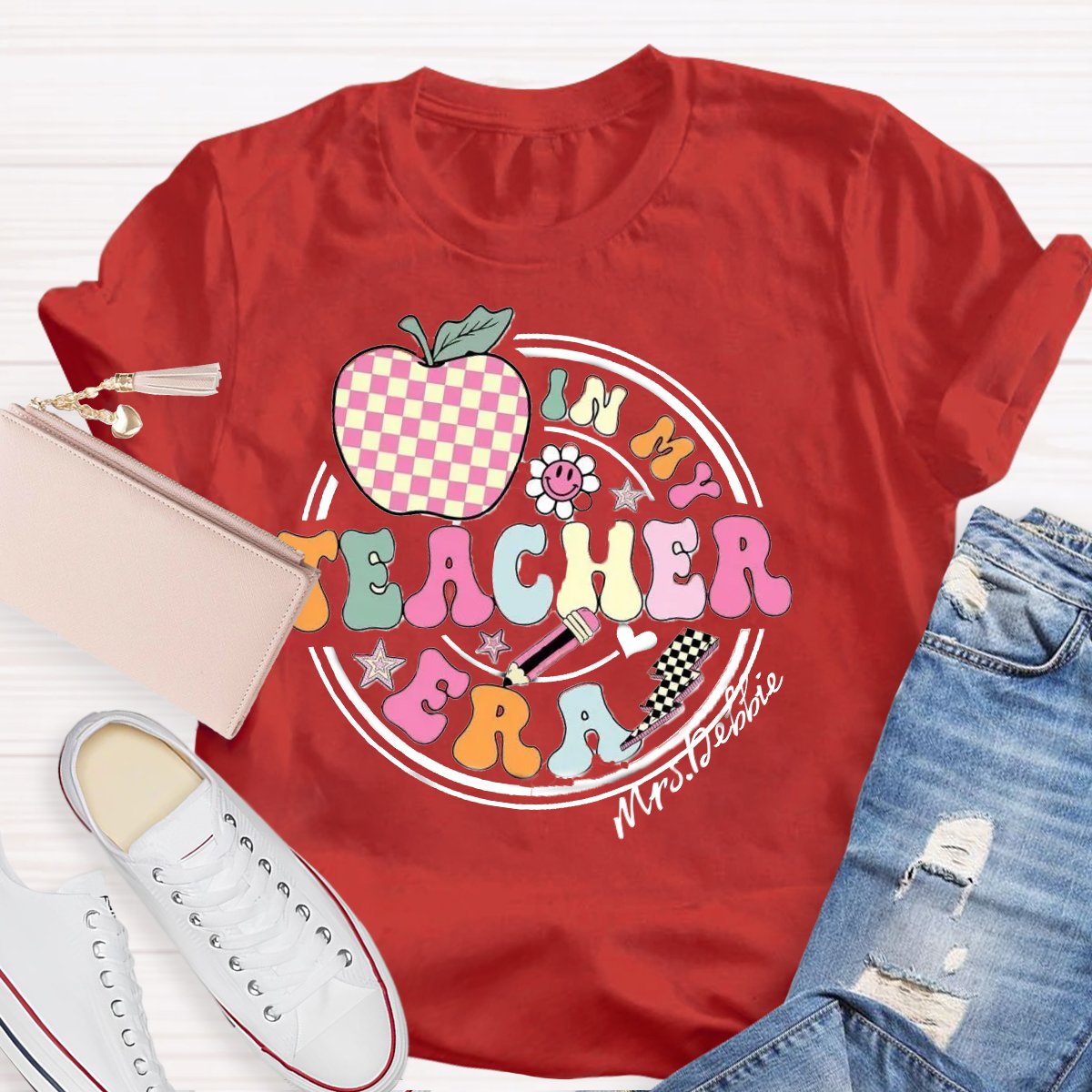 Personalized Name In My Teacher Ear Teacher Shirt