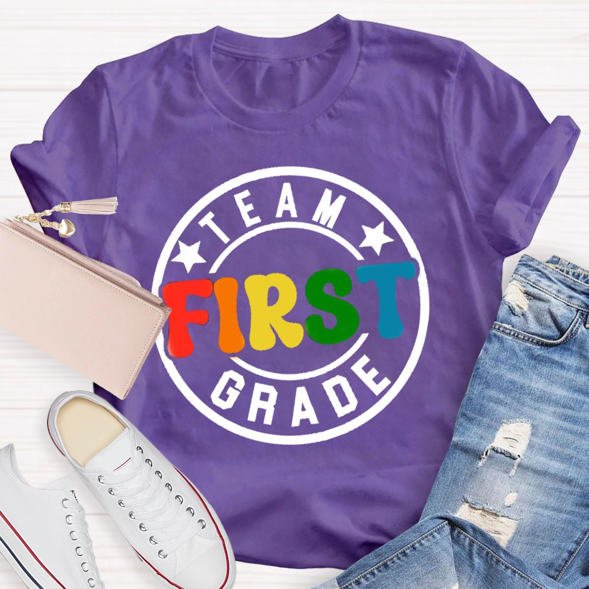 Personalized Design Teacher's Team Grade T-Shirt