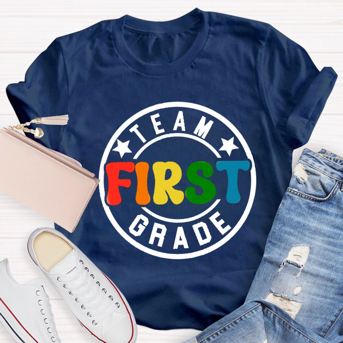 Personalized Design Teacher's Team Grade T-Shirt