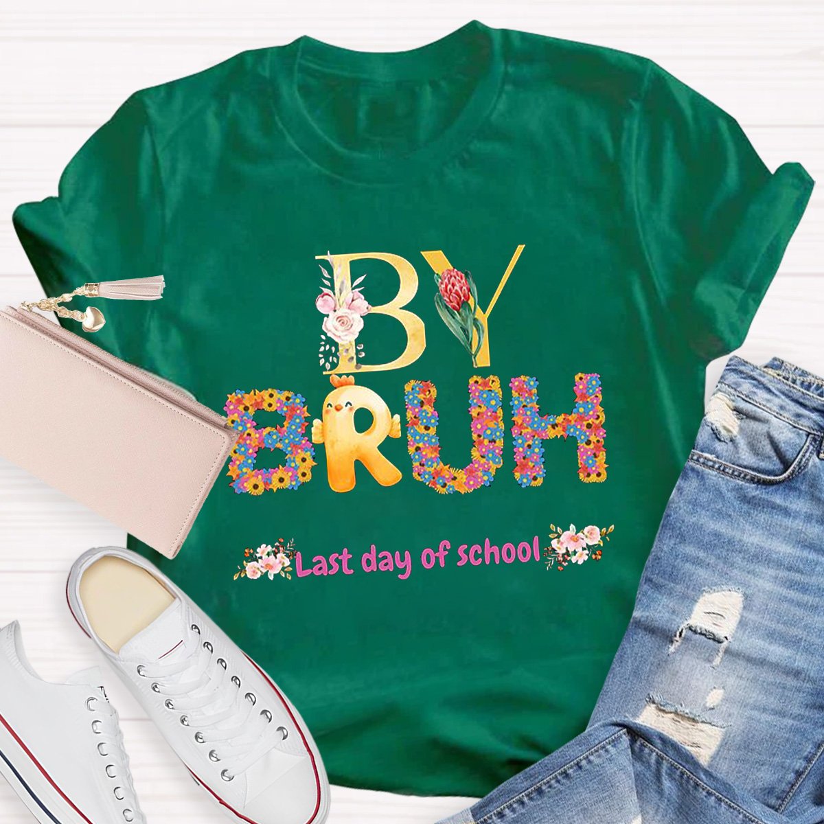 By Bruh Last Day Of School Teacher Shirt