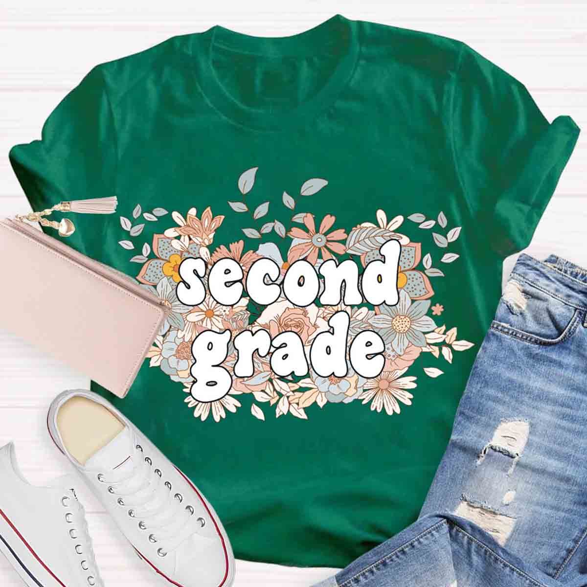 Personalized Grade Wild Flowers T-Shirt