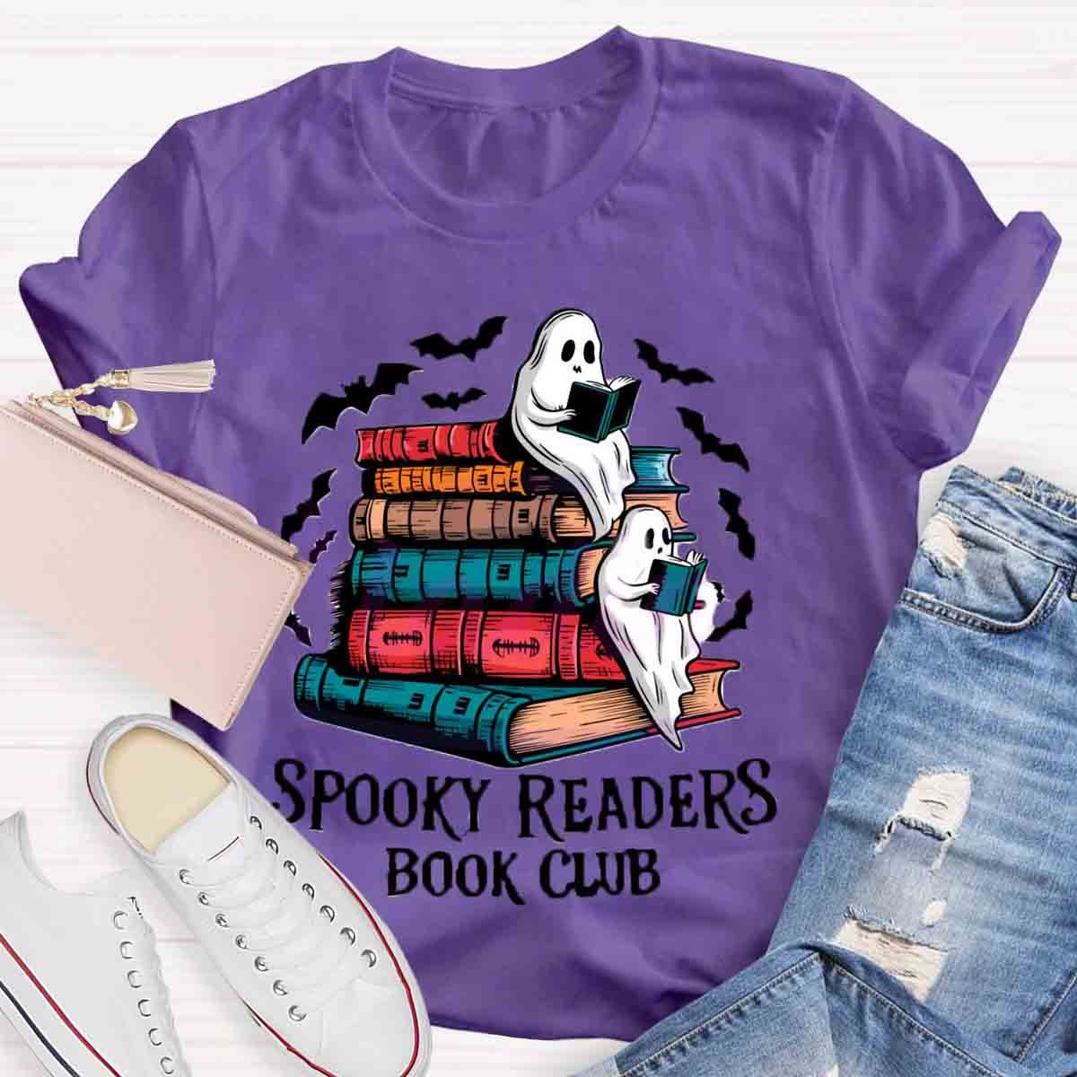 Bookish Ghost Spooky Readers Book Club T-Shirt