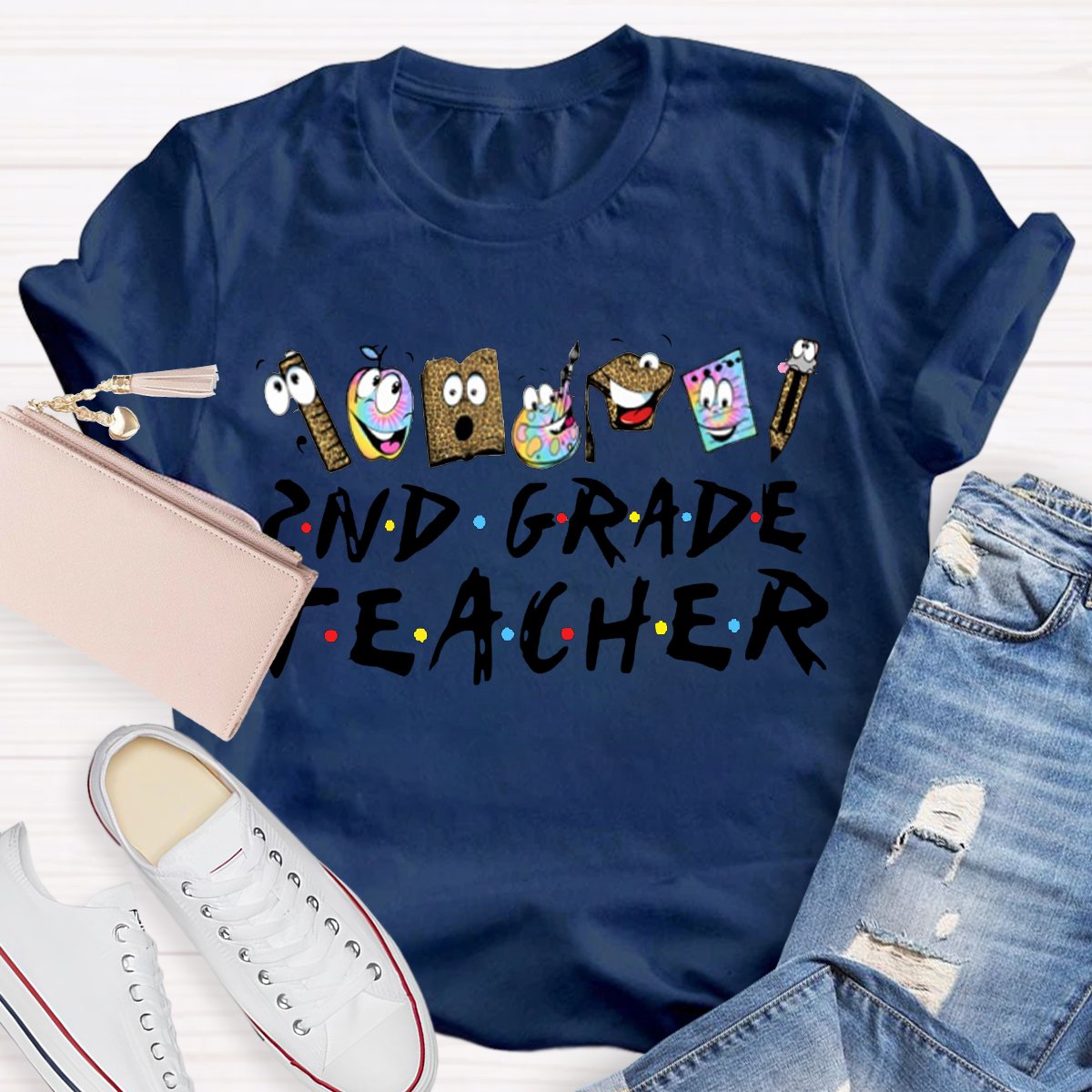 Personalized 2nd Grade Teacher Shirt