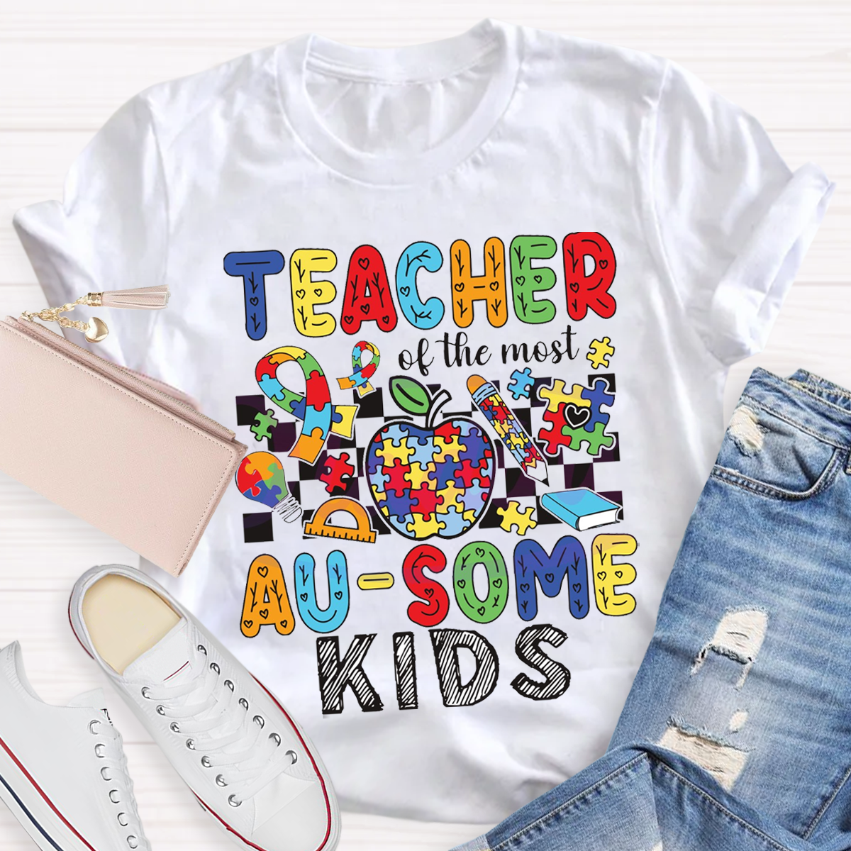 Teach Of Most Au-some Kids T-Shirt