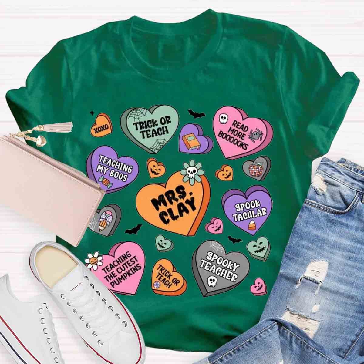 Personalized Name Teacher Halloween Shirt