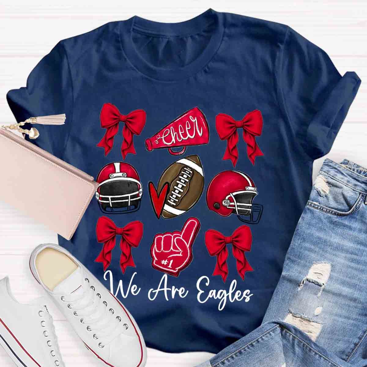 Bow Mascot Football Cheer T-Shirt