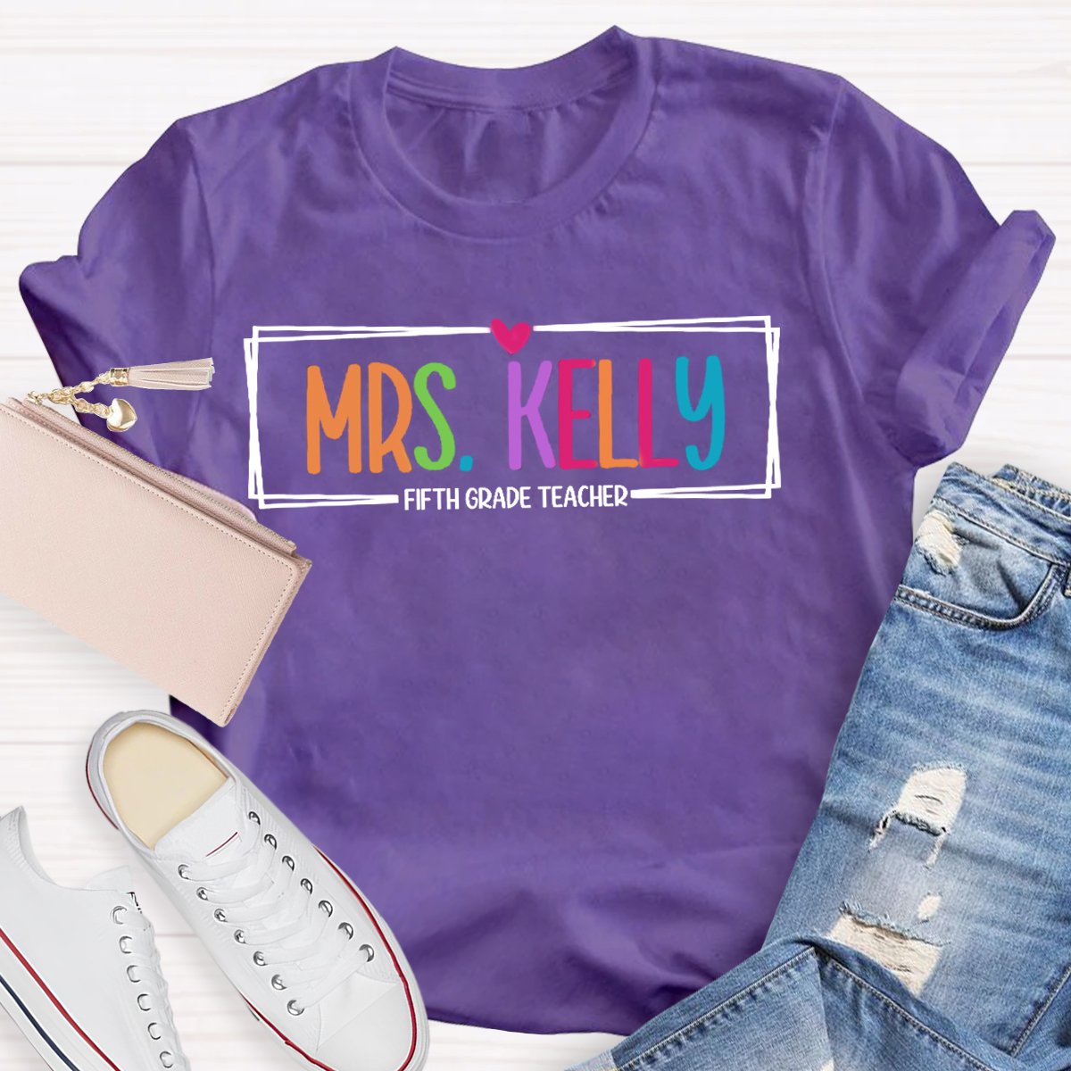 Personalized Grade And Teachers Name Back To School T-Shirt