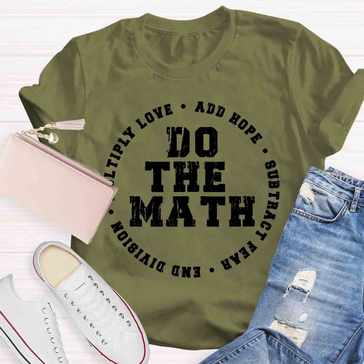 Do The Math Teacher Retro Design T-Shirt