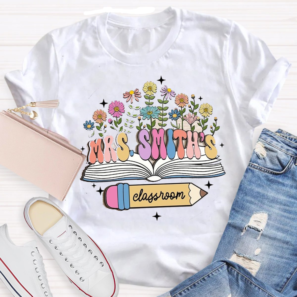 Personalized Name Teacher Shirt