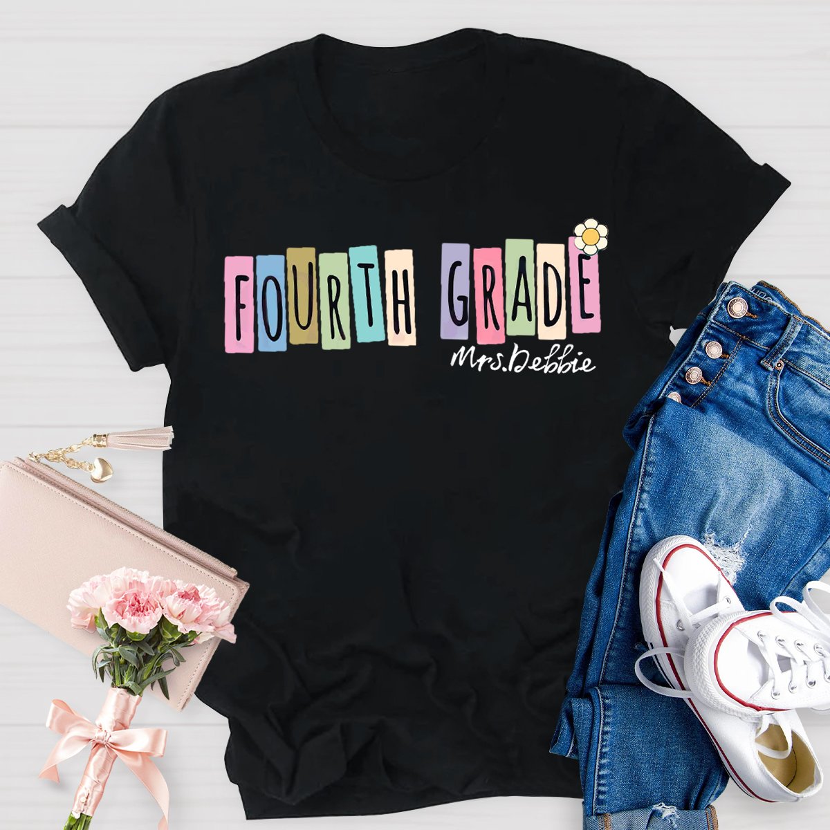 Personalized Teacher Grade And Name Back To School T-Shirt