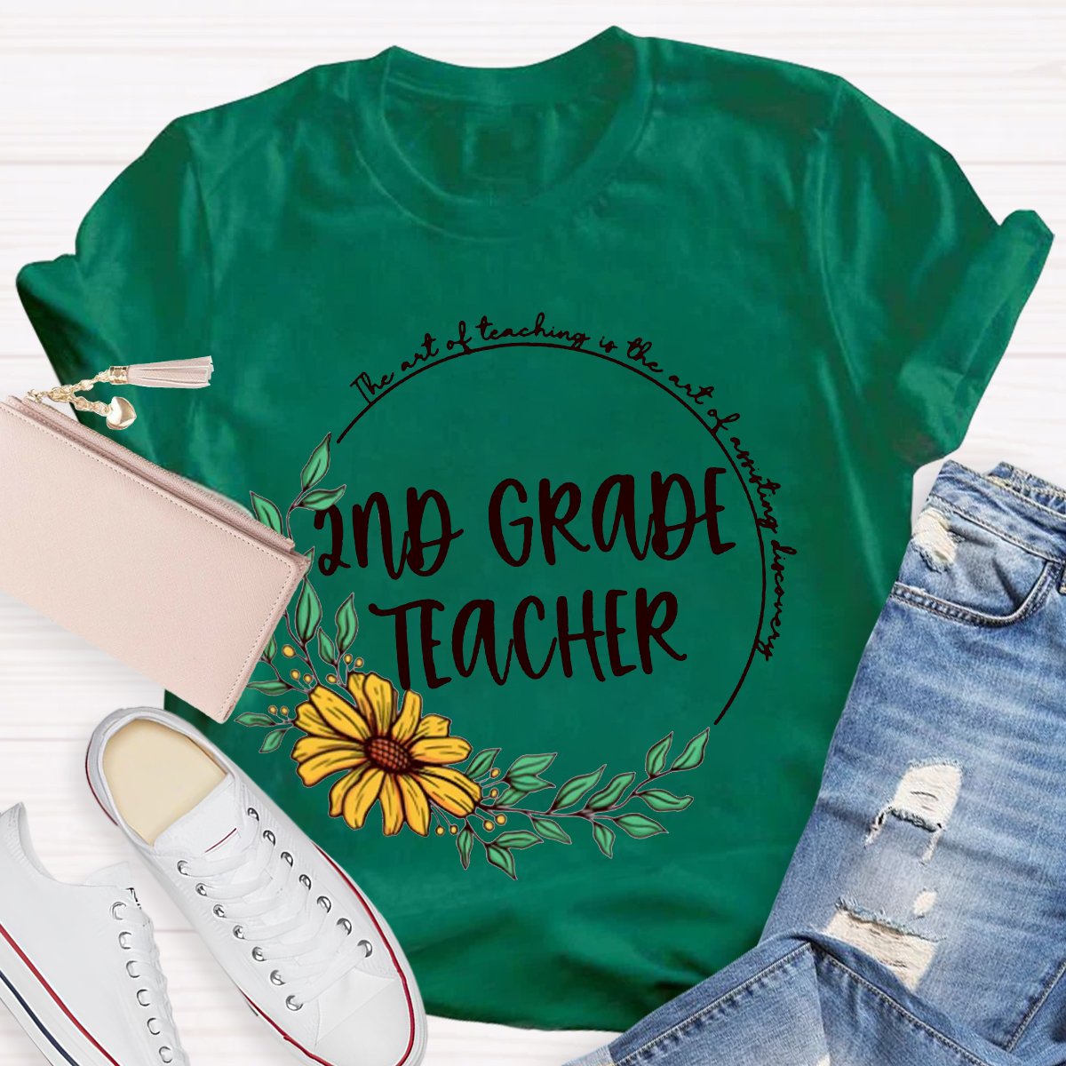 Personalized 2nd Grade Teacher Shirt