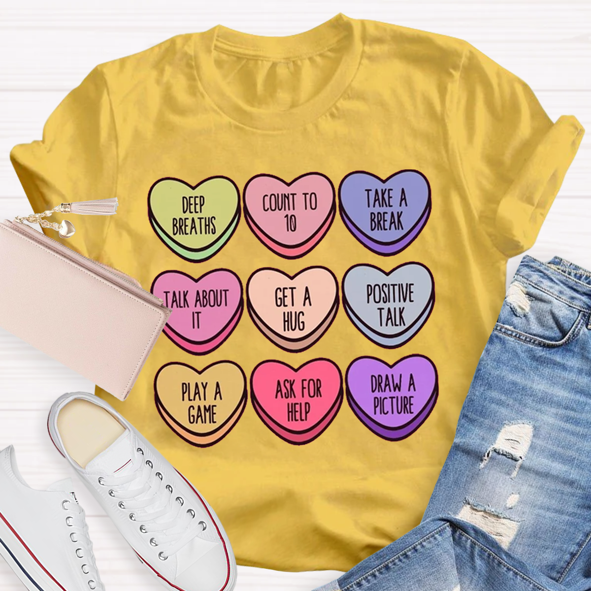 Comfort Colors Conversation Heart Teacher T-Shirt