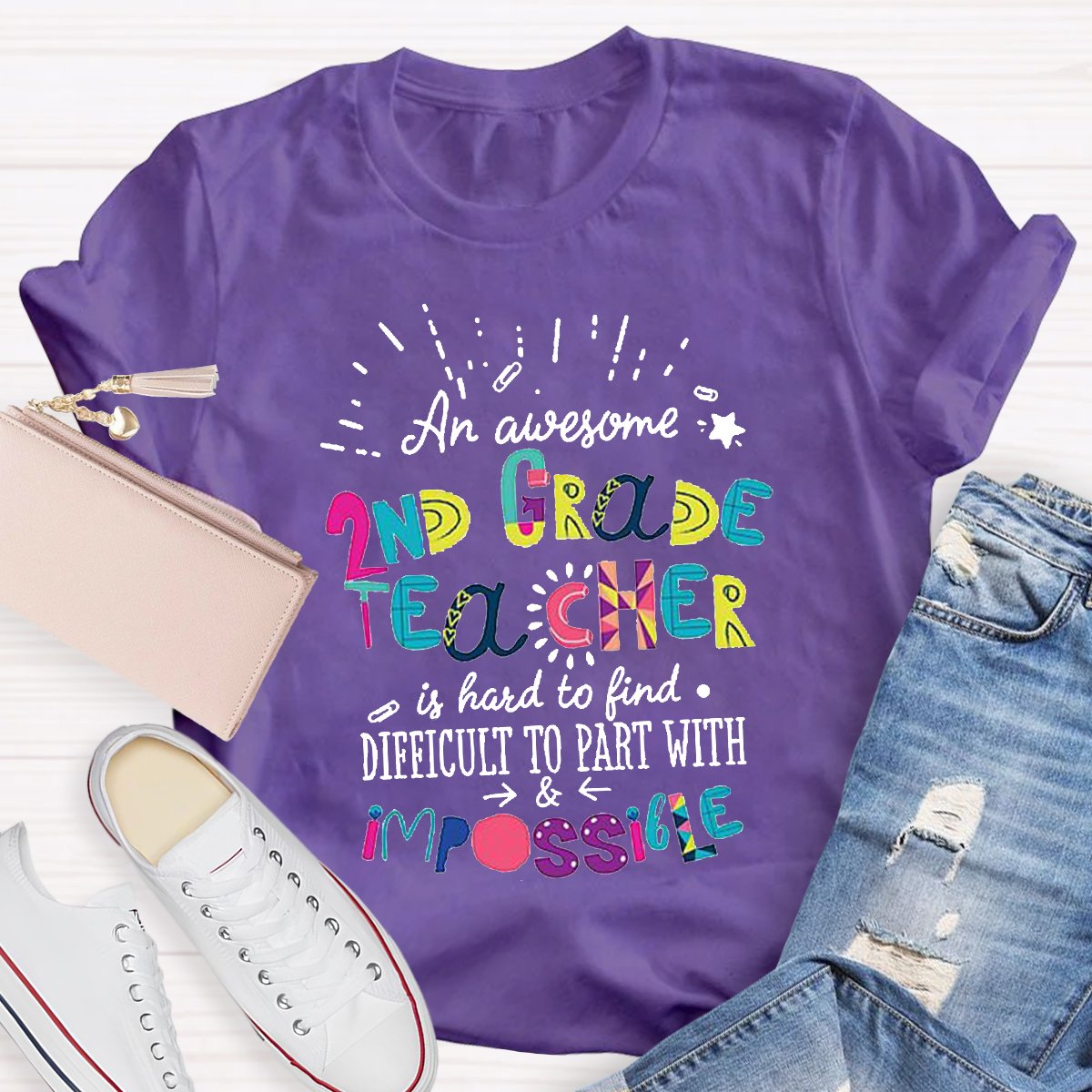 Personalized 2nd Grade Teacher Shirt