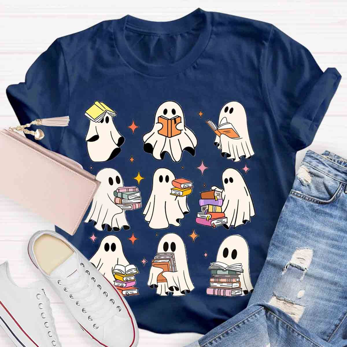 Reading Ghosts Teacher Vintage T-Shirt