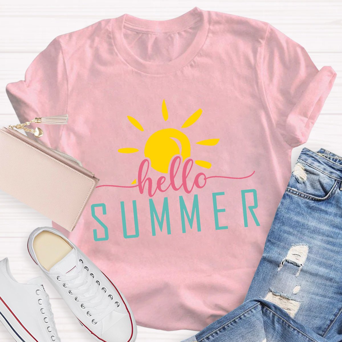 Hello Summer Teacher Graphic Tee