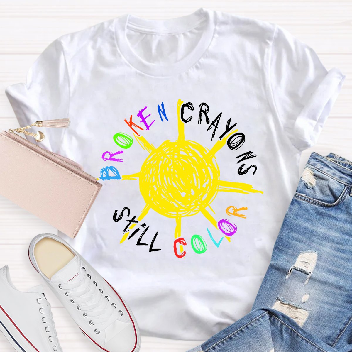 Broken Crayon Still Color Teacher Shirt