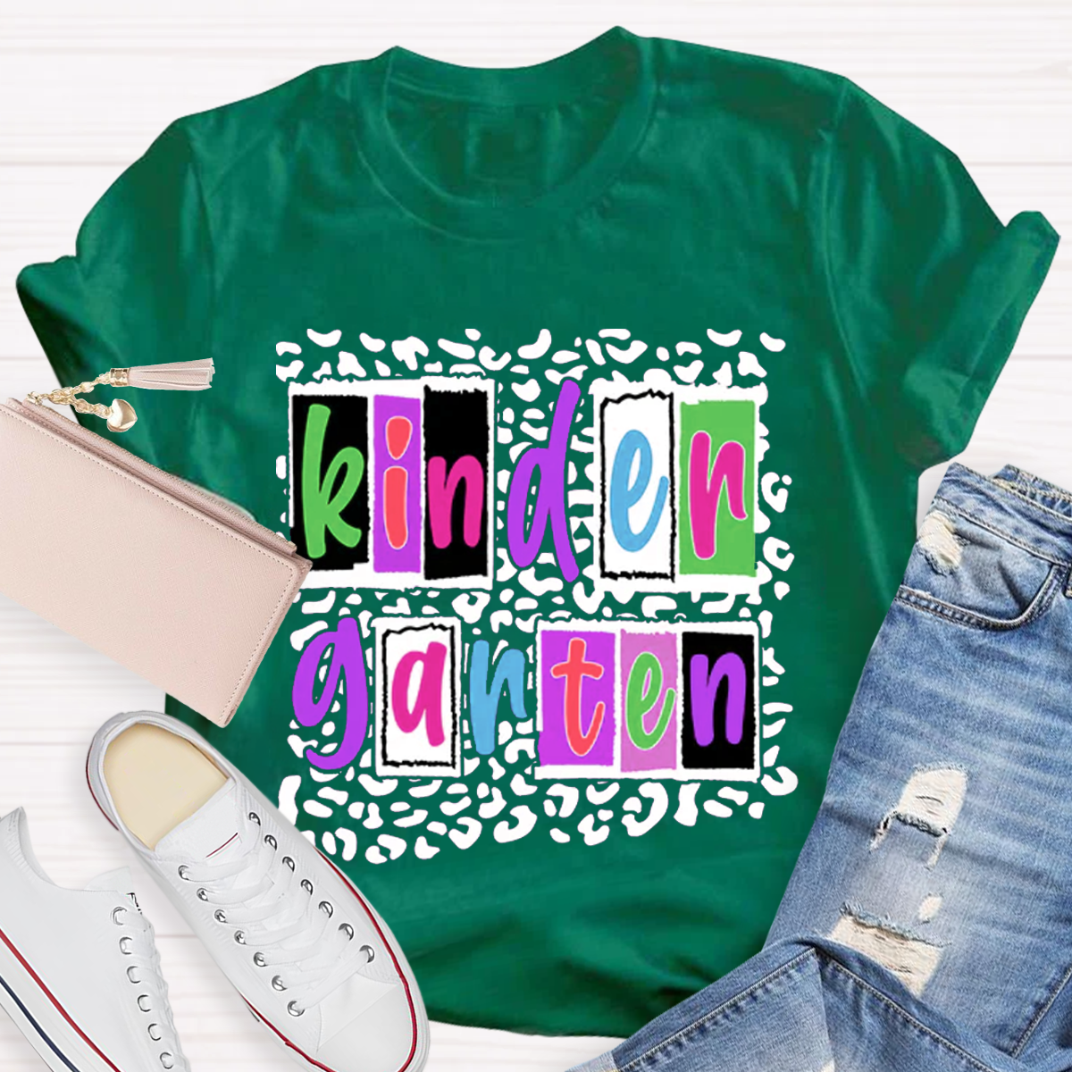 Personalized Grade Colorful Teacher T-Shirt