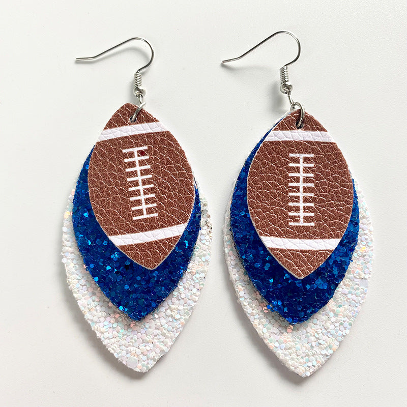 Team Cheerleading Football Baseball Earrings