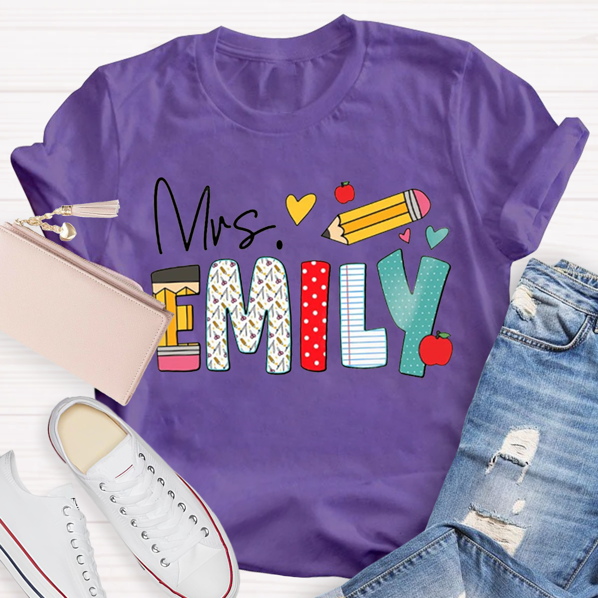 Personalized Name Art Pencil  T-Shirt