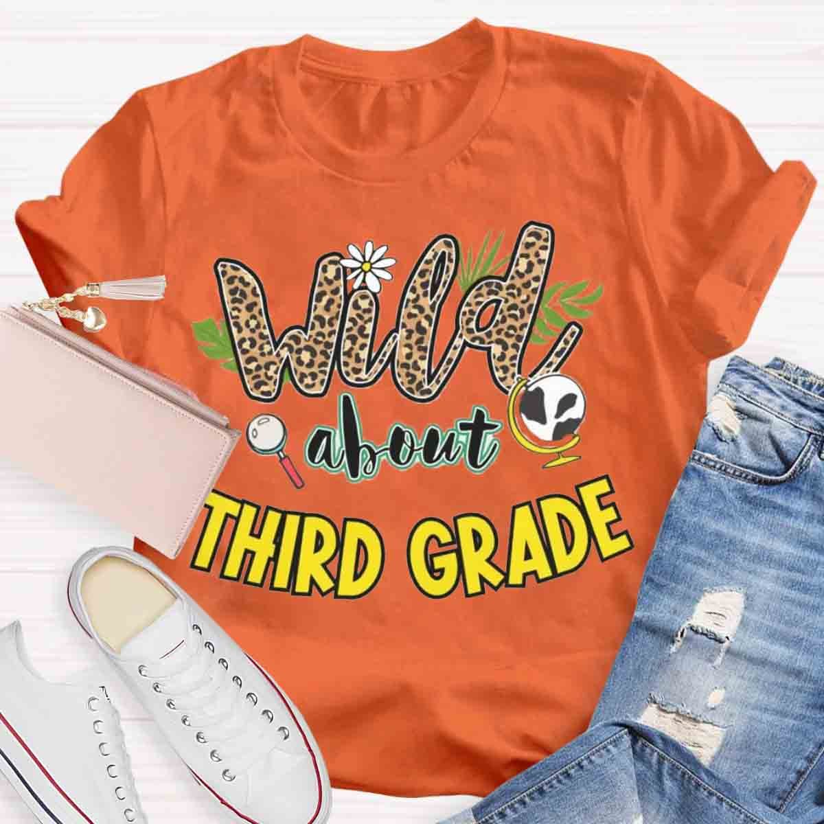 Personalized Grade Wild About Learning Team School T-Shirt