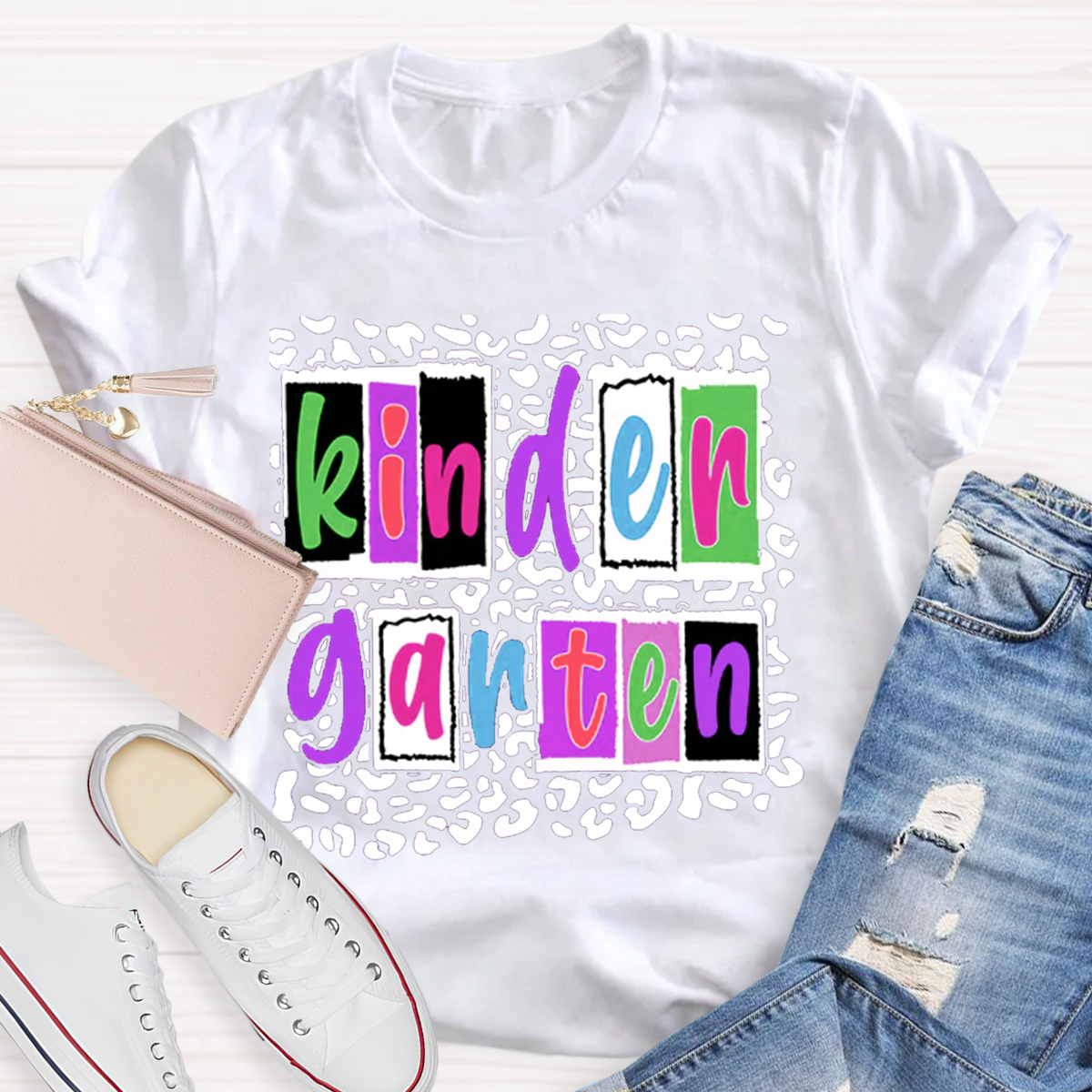 Personalized Grade Colorful Teacher T-Shirt