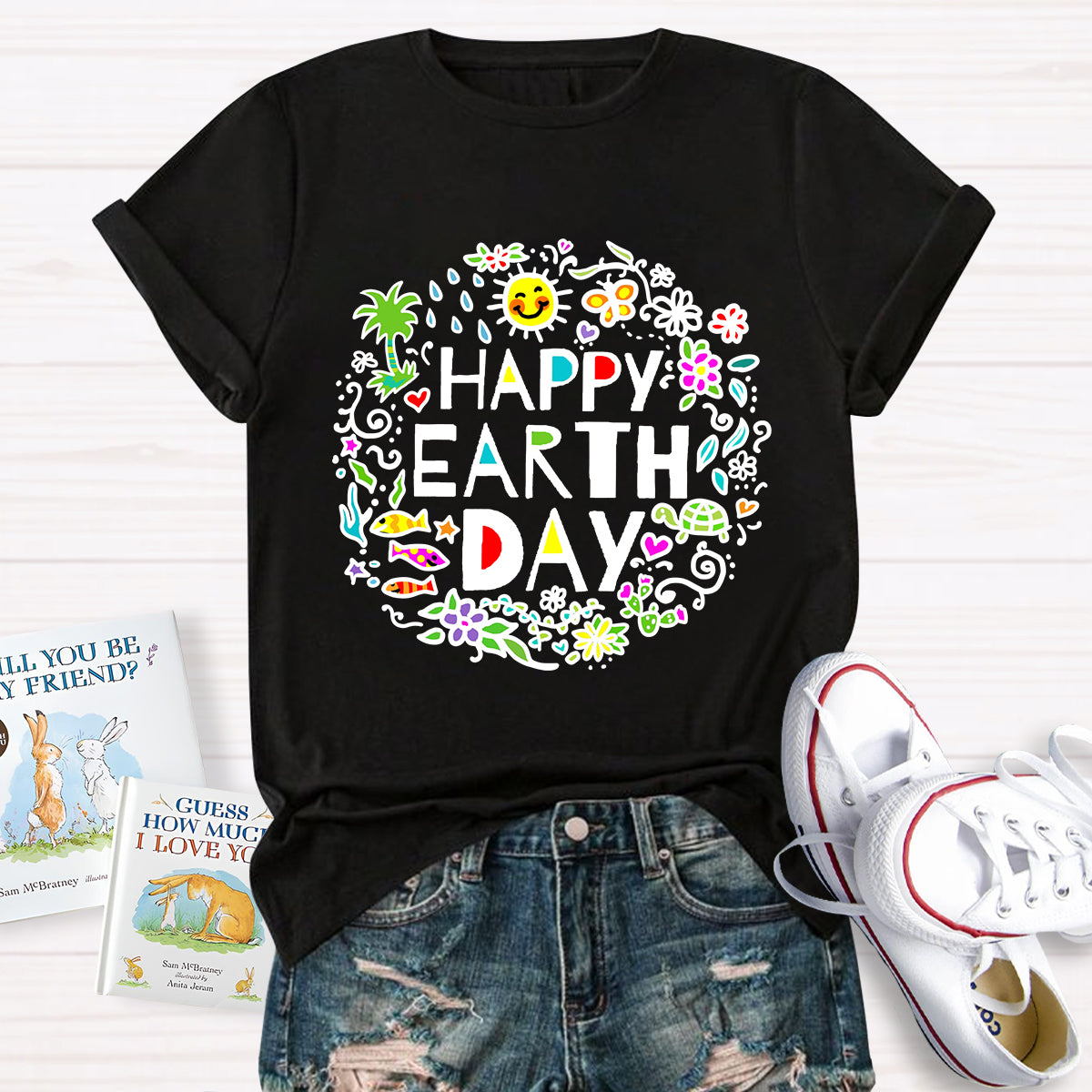 Happy Earth Day Floral T-Shirt