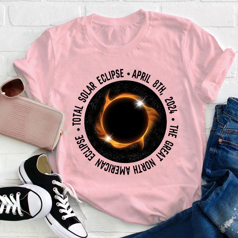 Sun Moon Earth Eclipse Teacher T-Shirt