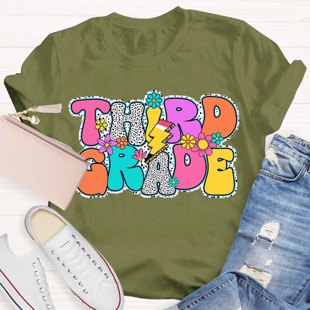 Personalized Grade  Back To School Leopard Design Shirt