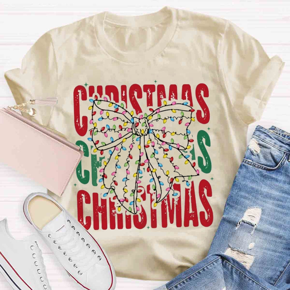 Christmas Coquette Bow T-shirt