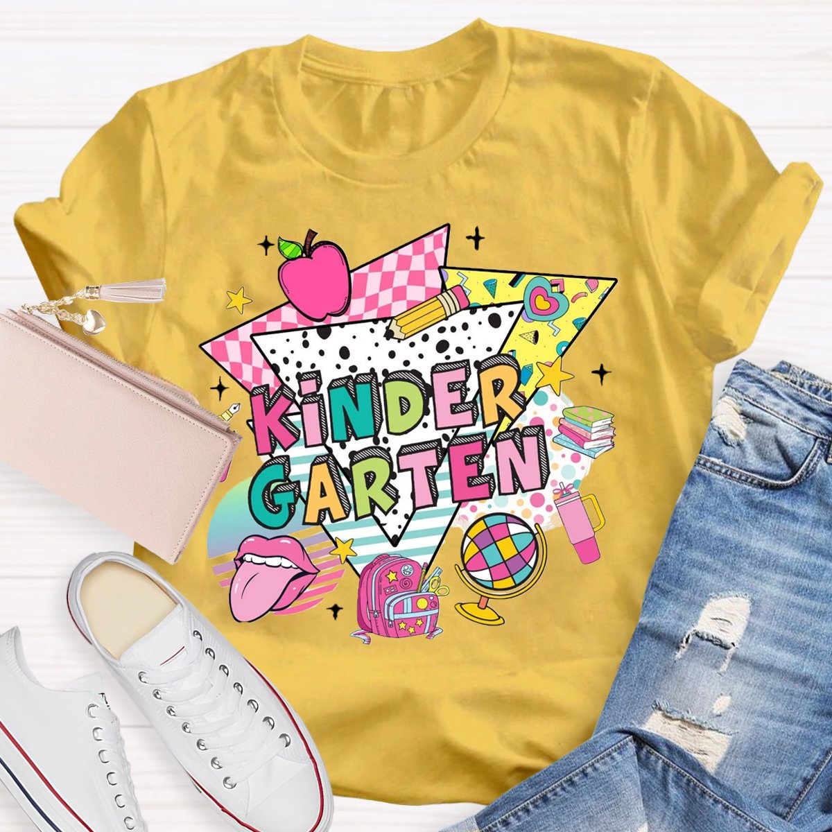 Personalized Grade Kindergarten First Day Of School T-Shirt