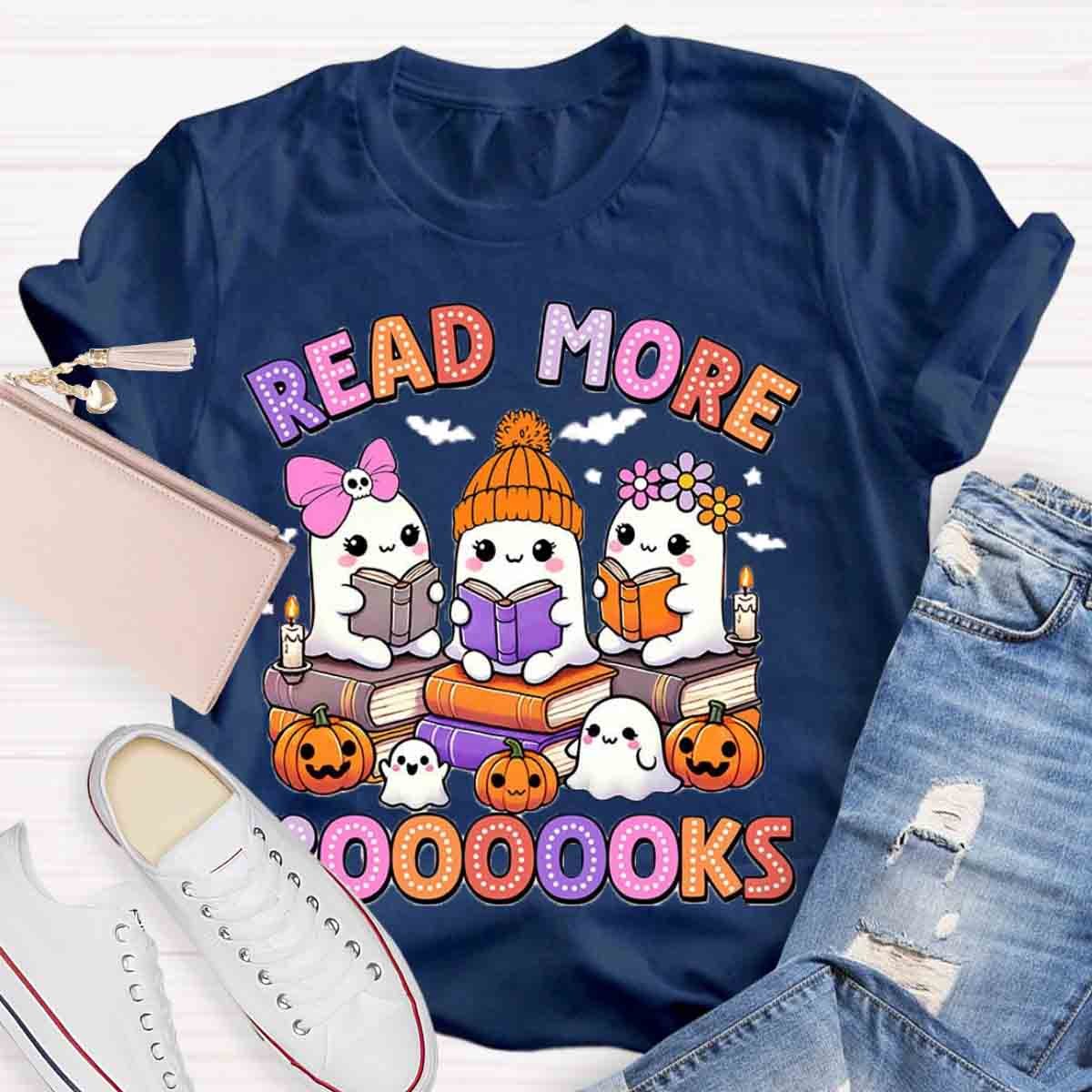 Read More Books Ghost Pumpkin Bookworm Shirt