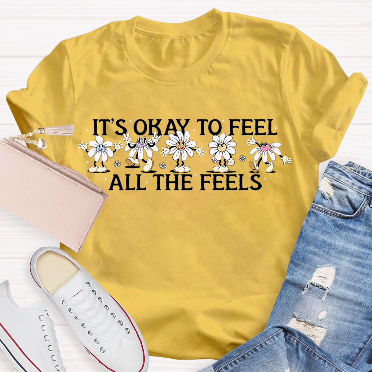 It's Okay To Feel All The Feels Teacher T-Shirt