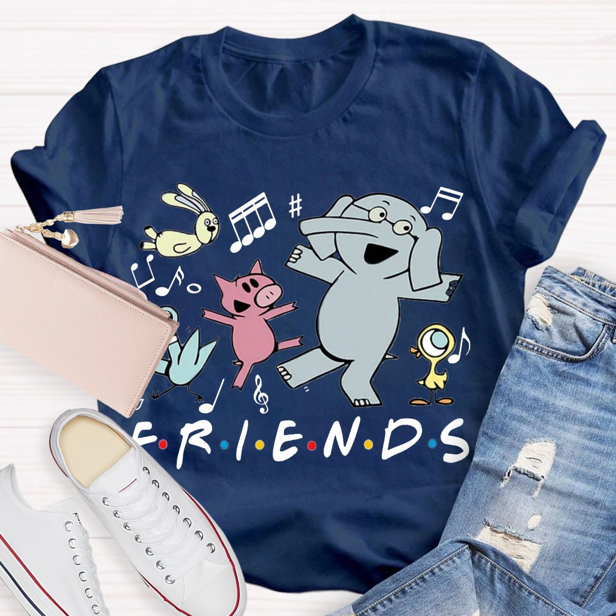 Elephant And Piggie Kindergarten Friends Reading Librarian T-shirt