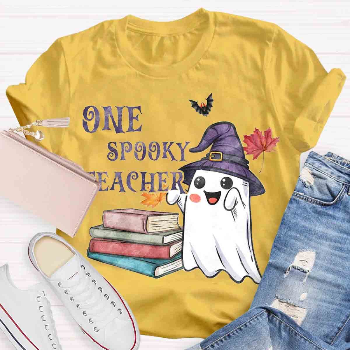 One Spook Teacher Halloween T-Shirt