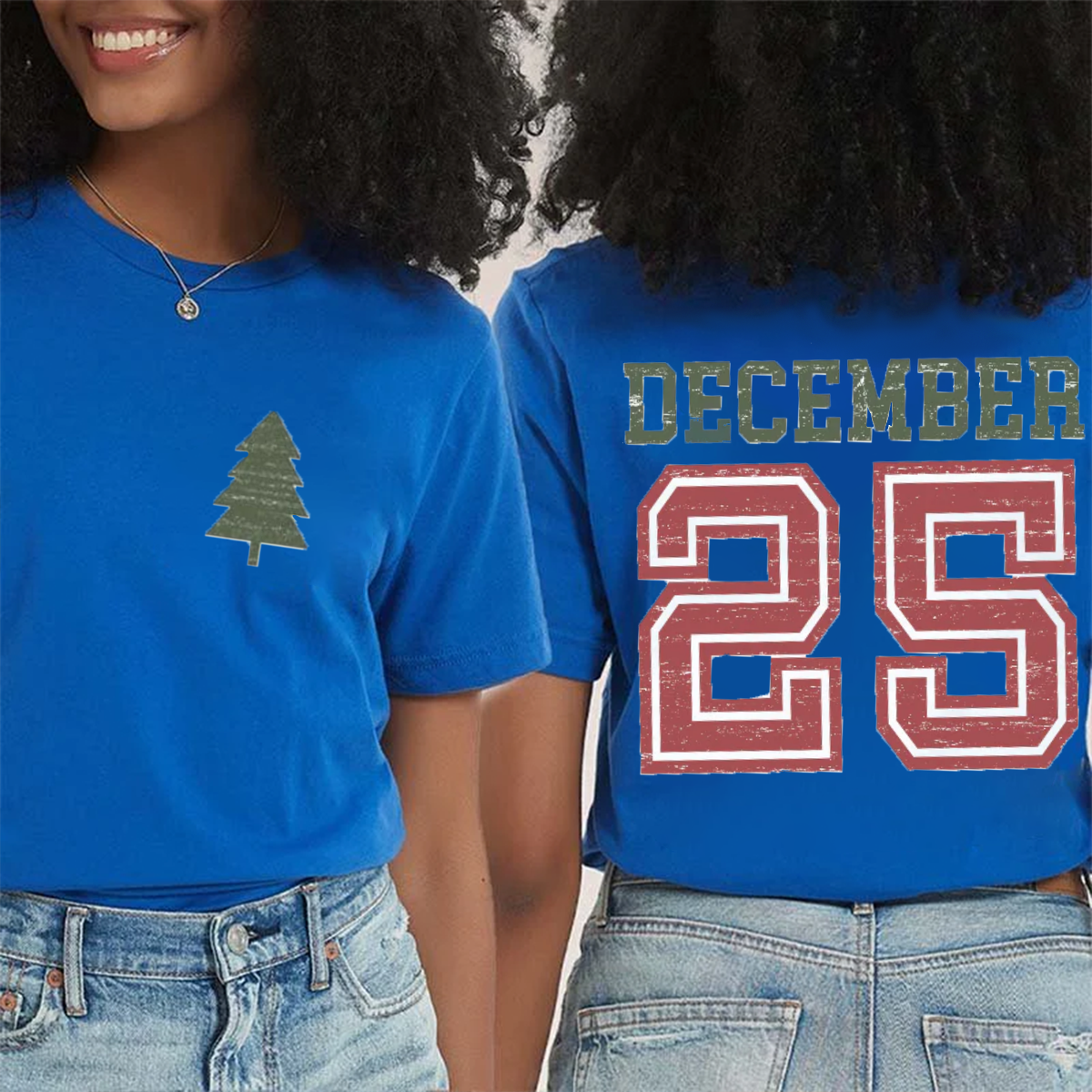 Christmas December Double Printed T-shirt