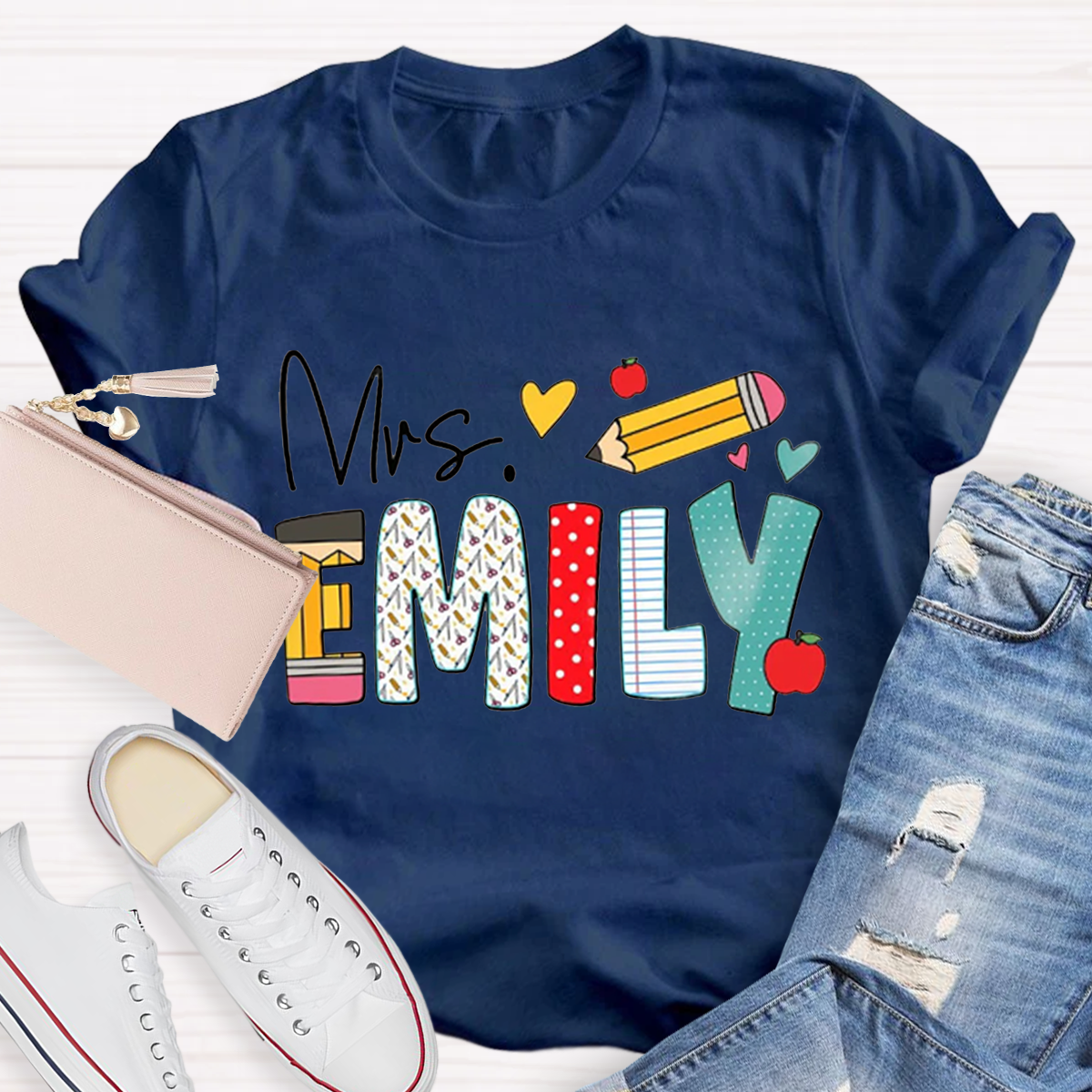 Personalized Name Art Pencil  T-Shirt