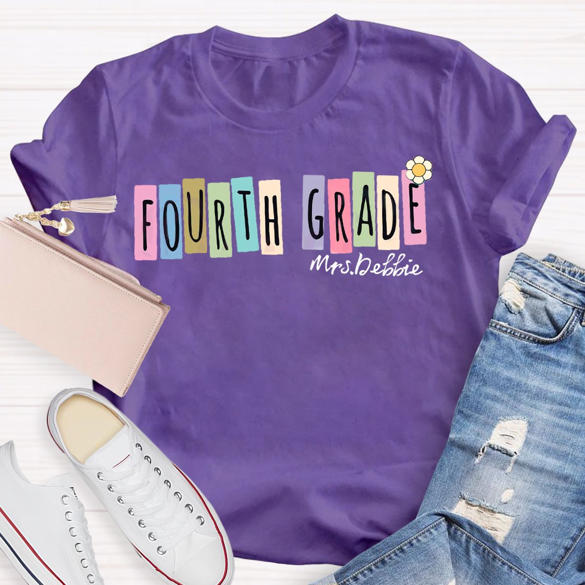 Personalized Teacher Grade And Name Back To School T-Shirt