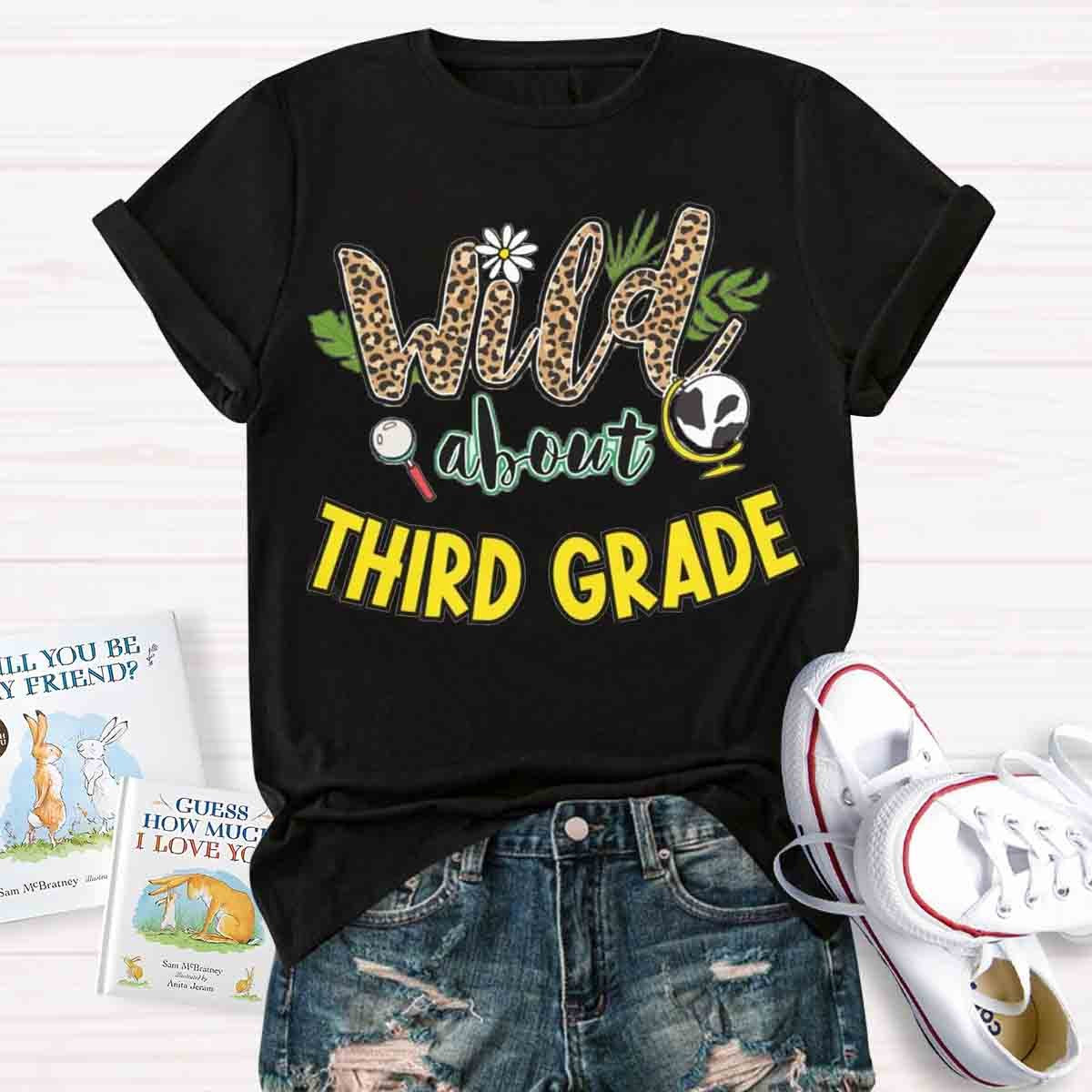 Personalized Grade Wild About Learning Team School T-Shirt