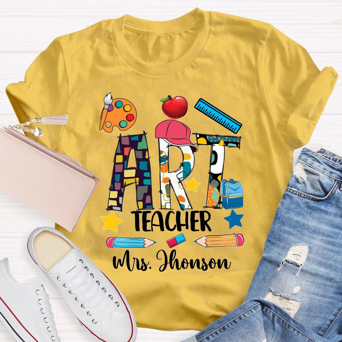 Personalized Art Lover Art Teachers T-Shirt