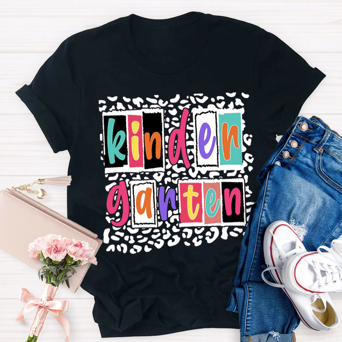 Personalized Your Grade Dot Printed Teacher T-Shirt