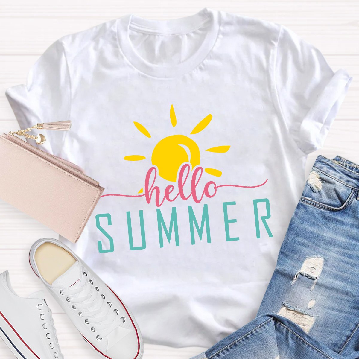 Hello Summer Teacher Graphic Tee