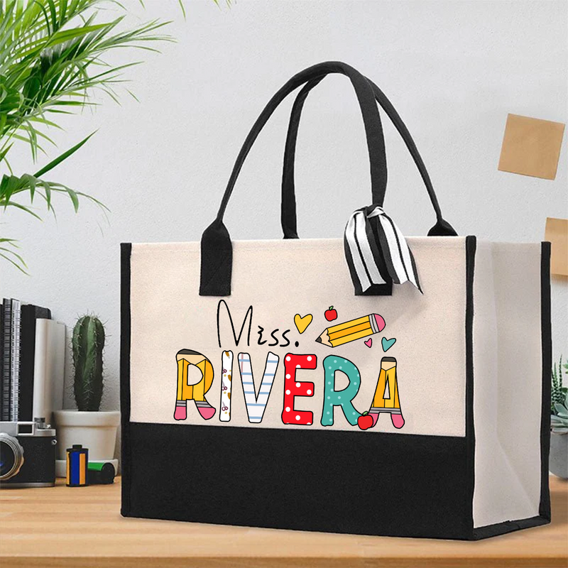 Personalized Teacher Tote Bags | Custom Designs | TeacherABC