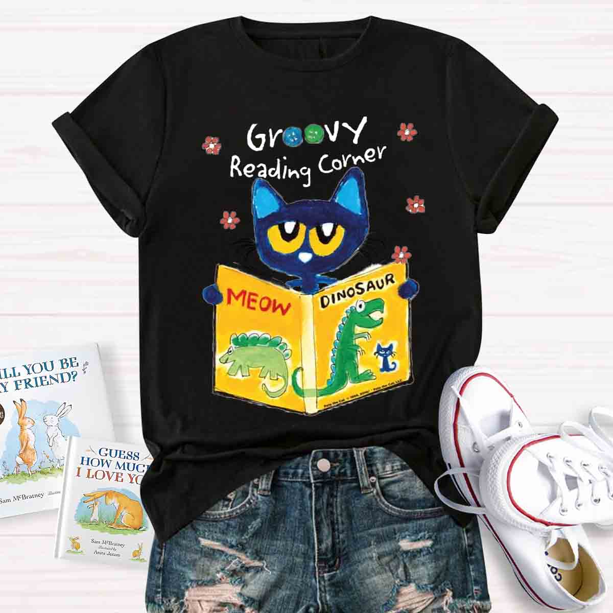 Pete the Cat Reading Corner T-shirt