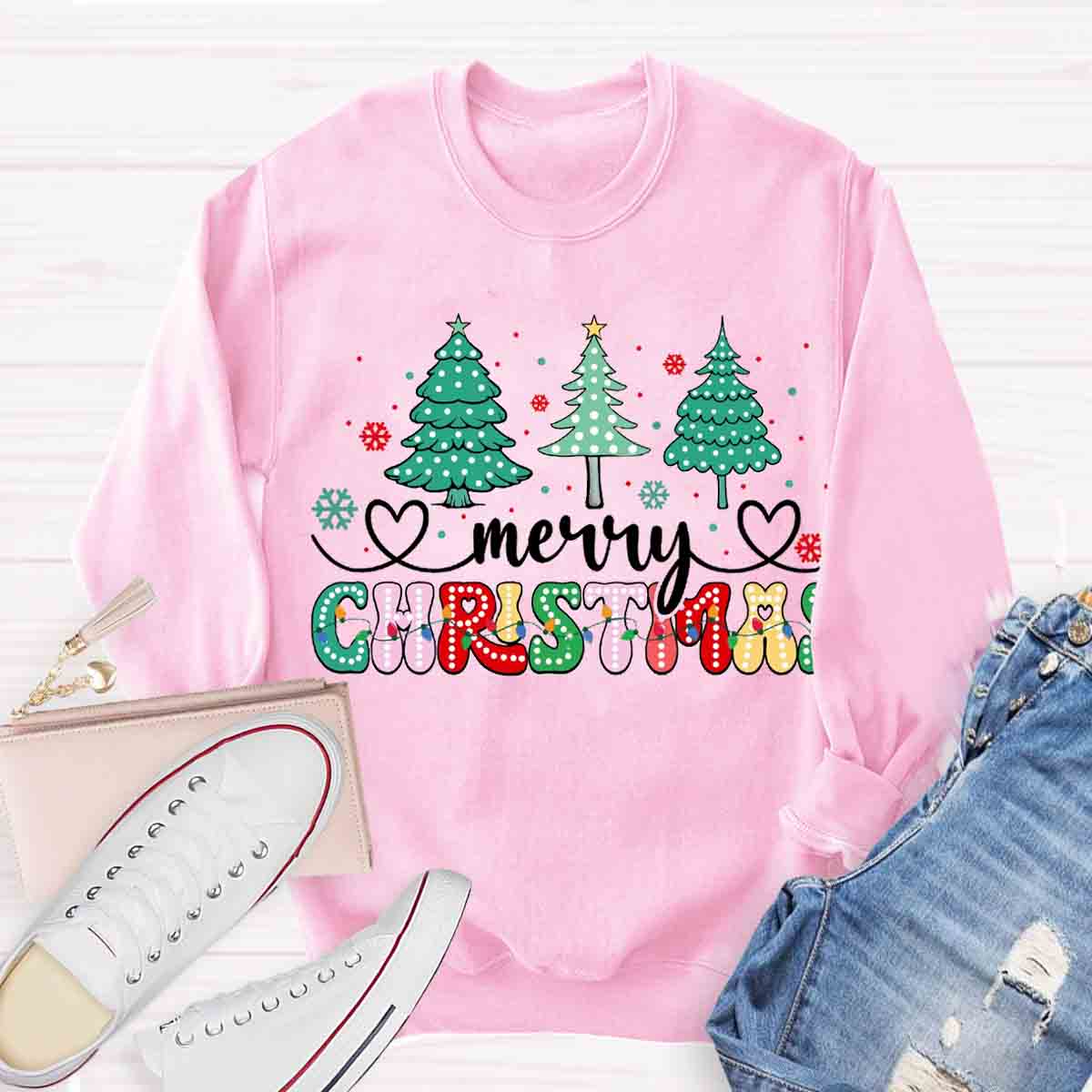 Merry Christmas Tree Teacher Sweatshirt