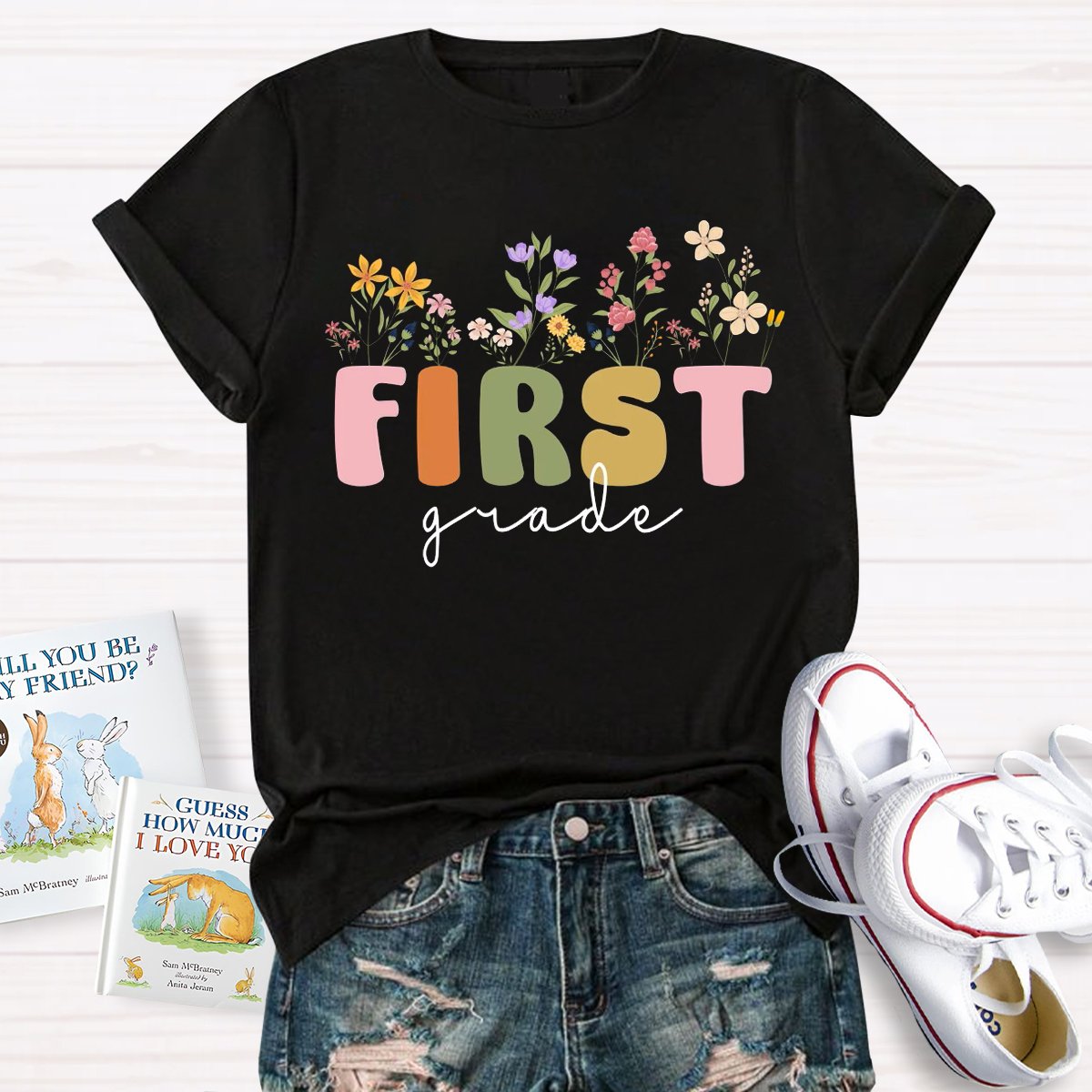 Personalized Grade Wild Flowers T-shirt