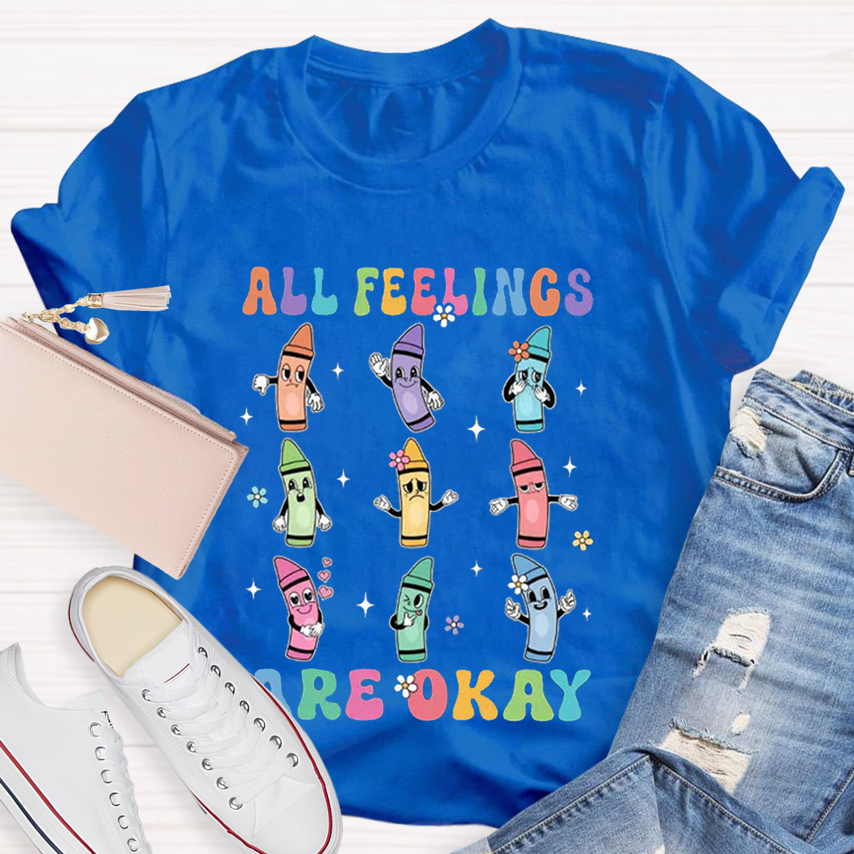 All Feelings Are Ok Crayon Shirt