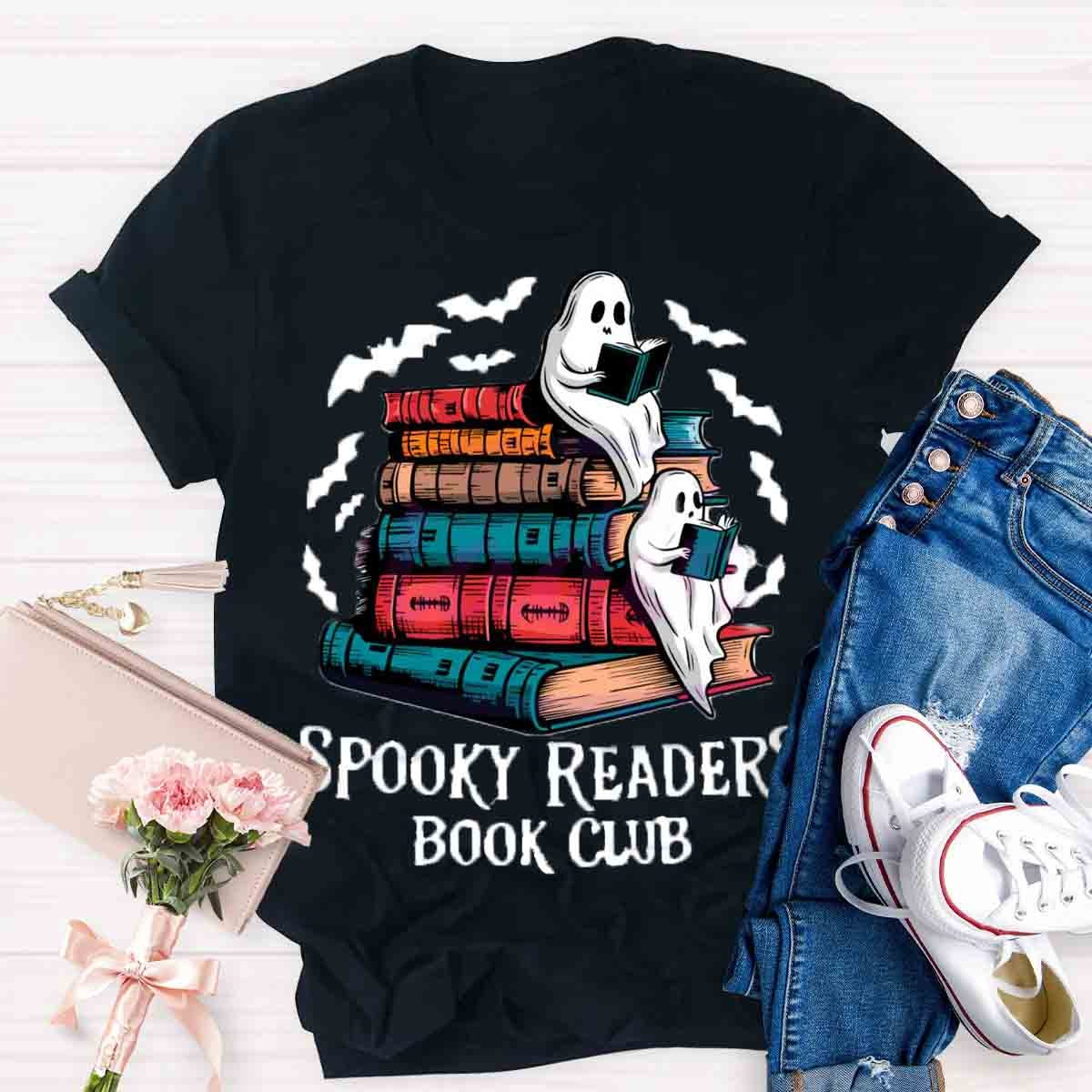 Bookish Ghost Spooky Readers Book Club T-Shirt