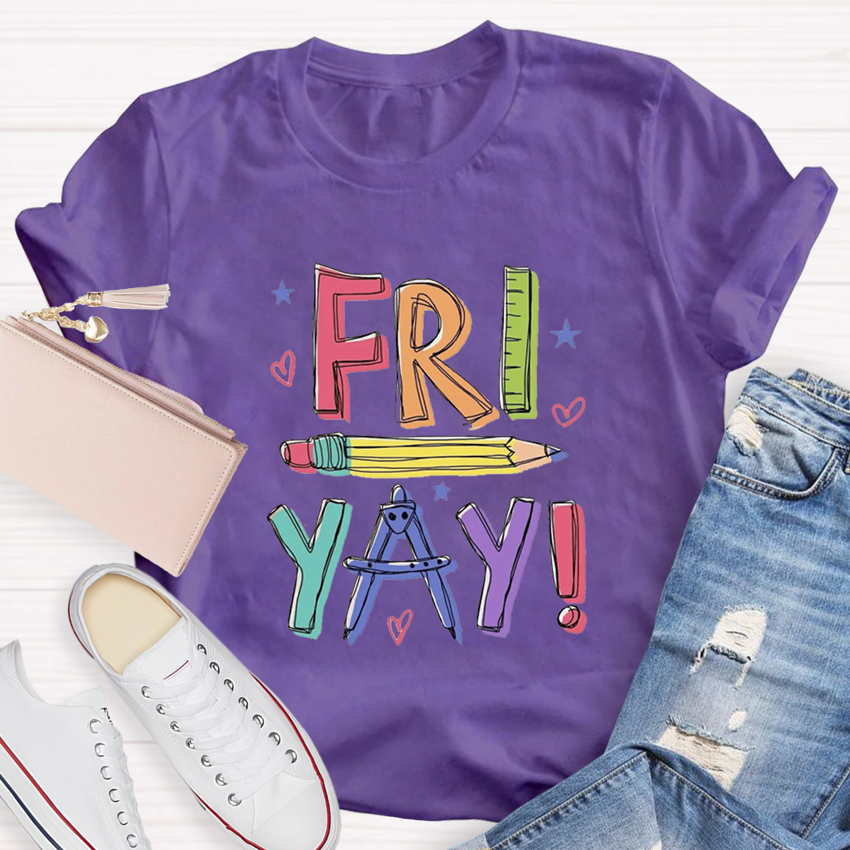 Happy Friyay Bruh Teacher T-Shirt